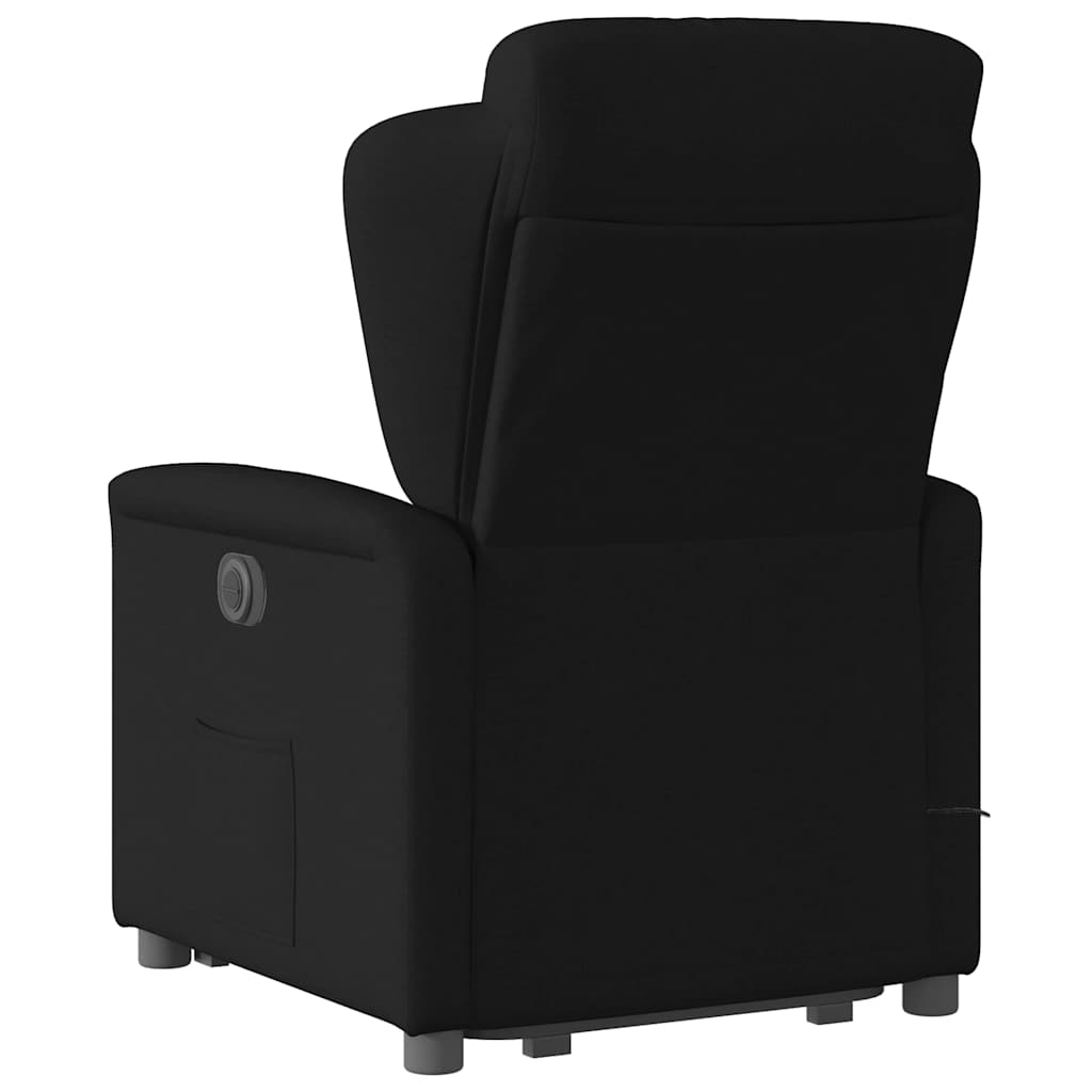 Fauteuil de massage inclinable Noir Tissu Fauteuils vidaXL