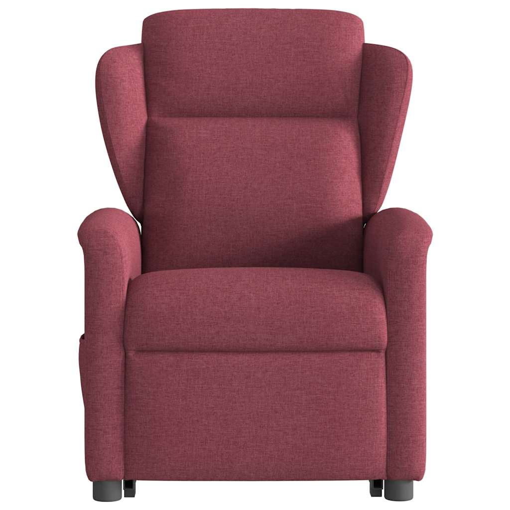 Fauteuil inclinable de massage Rouge bordeaux Tissu Fauteuils vidaXL