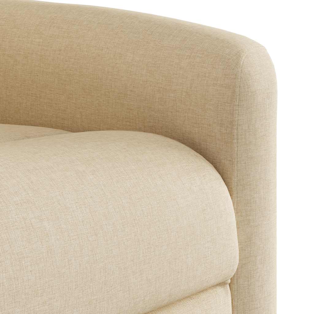 Fauteuil inclinable de massage Crème Tissu Fauteuils vidaXL