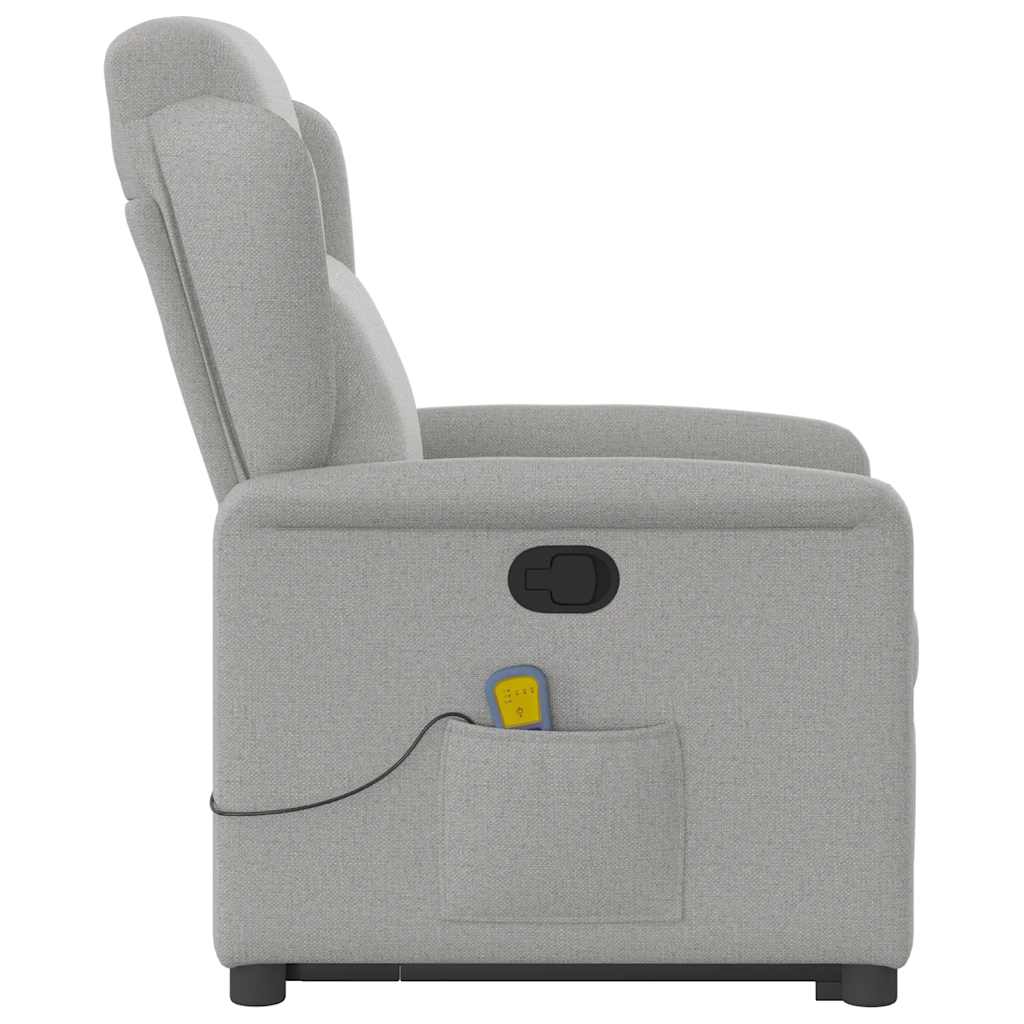 Fauteuil de massage inclinable gris nuage tissu Fauteuils vidaXL