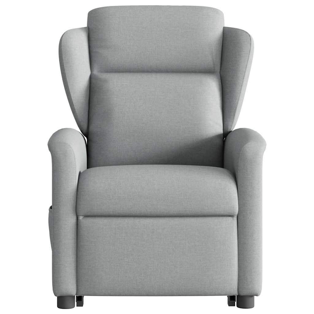 Fauteuil inclinable de massage électrique Gris clair Tissu Fauteuils vidaXL