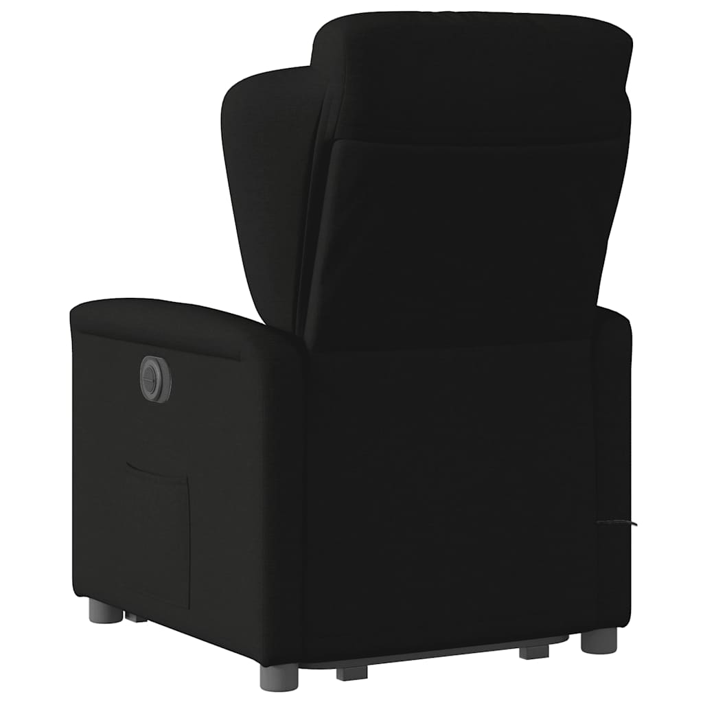 Fauteuil inclinable de massage électrique Noir Tissu Fauteuils vidaXL