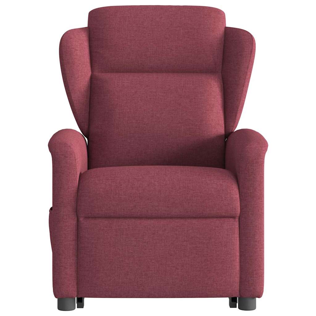 Fauteuil inclinable de massage électrique Rouge bordeaux Tissu Fauteuils vidaXL