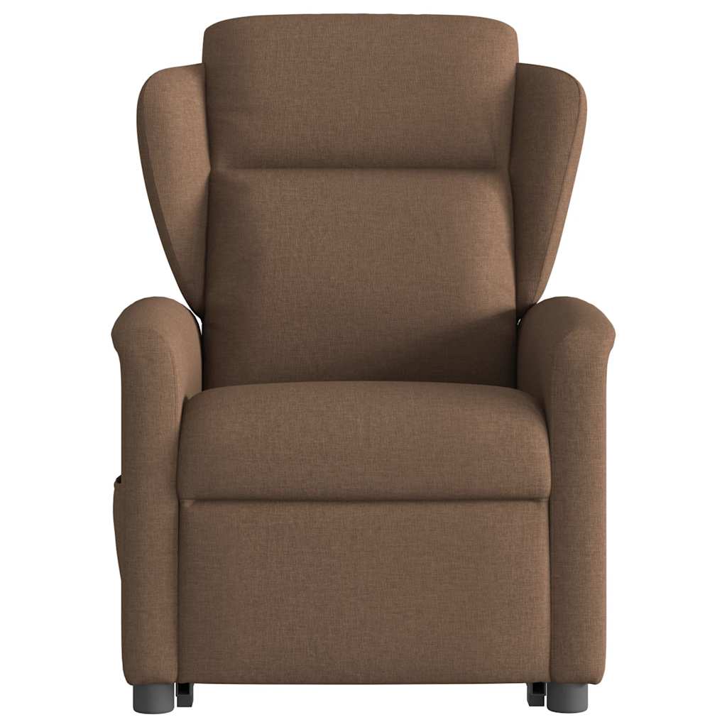 Fauteuil inclinable de massage électrique Marron Tissu Fauteuils vidaXL