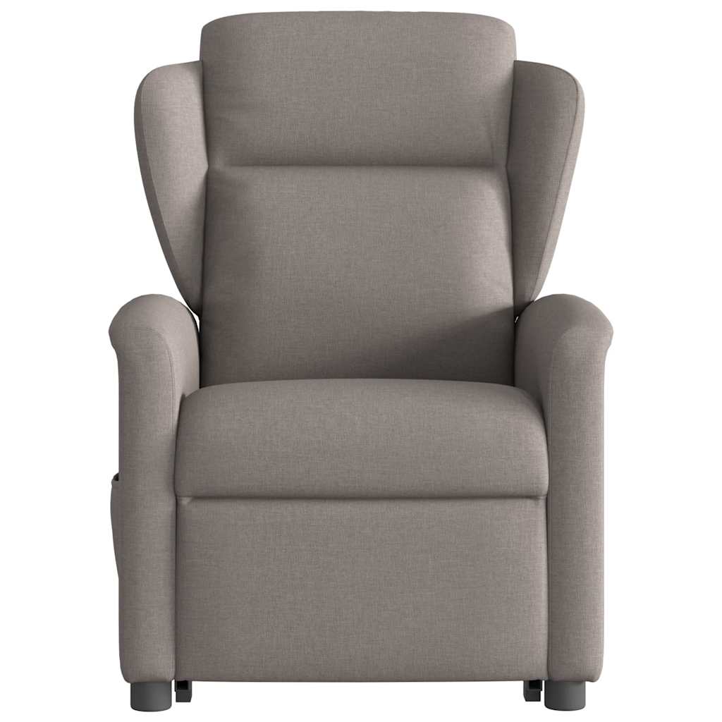 Fauteuil inclinable de massage électrique Taupe Tissu Fauteuils vidaXL