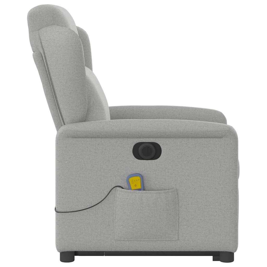 Fauteuil inclinable de massage électrique gris nuage tissu Fauteuils vidaXL