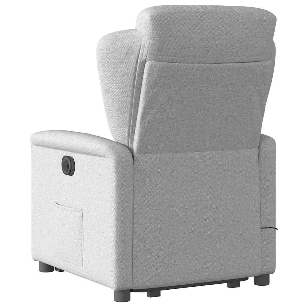 Fauteuil inclinable de massage électrique gris nuage tissu Fauteuils vidaXL