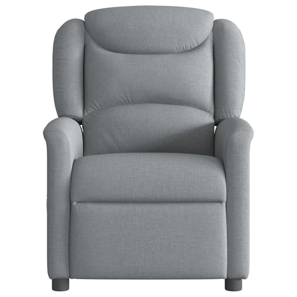 Fauteuil de massage inclinable électrique gris clair tissu Fauteuils vidaXL