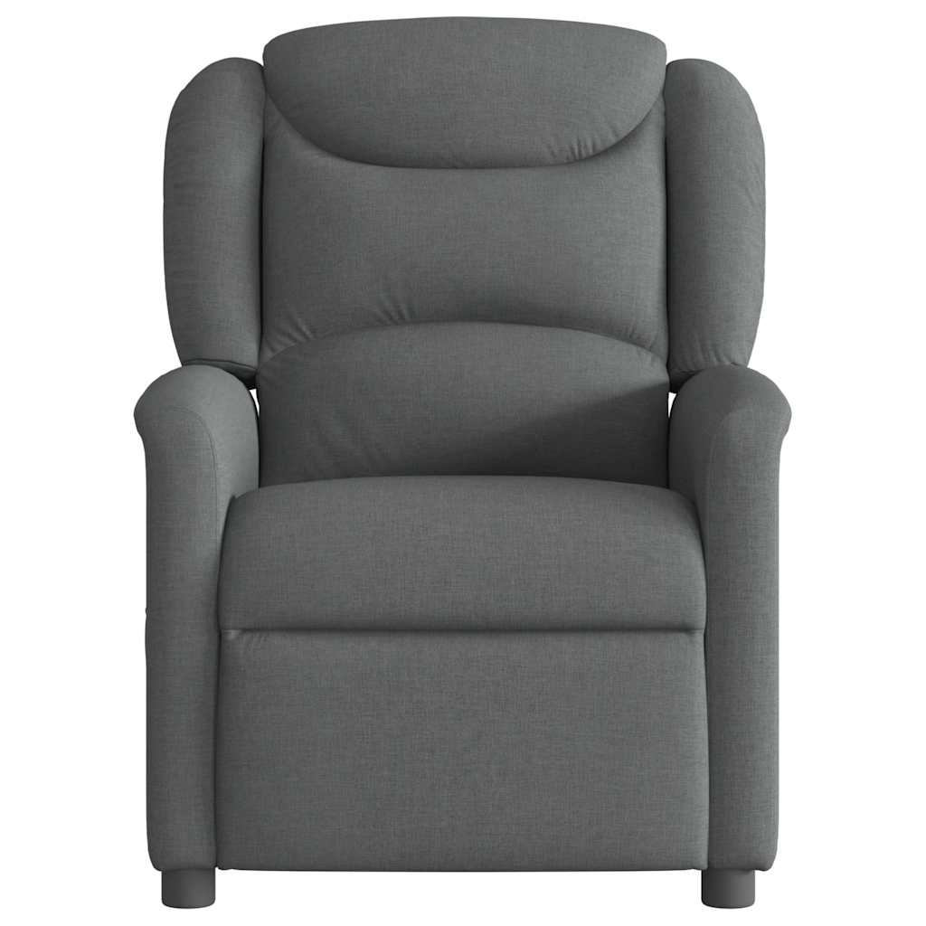 Fauteuil inclinable de massage électrique gris foncé tissu Fauteuils vidaXL