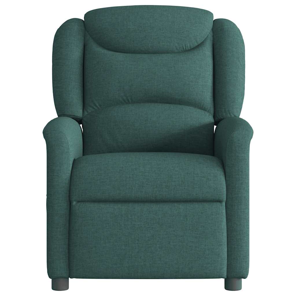 Fauteuil de massage inclinable électrique Vert foncé Tissu Fauteuils vidaXL