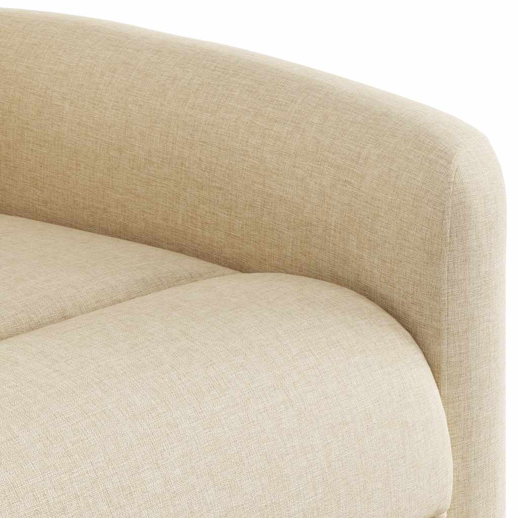 Fauteuil inclinable de massage électrique crème tissu Fauteuils vidaXL