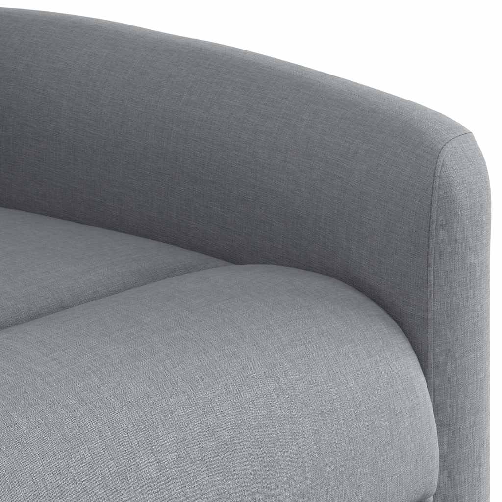 Fauteuil de massage inclinable Gris clair Tissu Fauteuils vidaXL