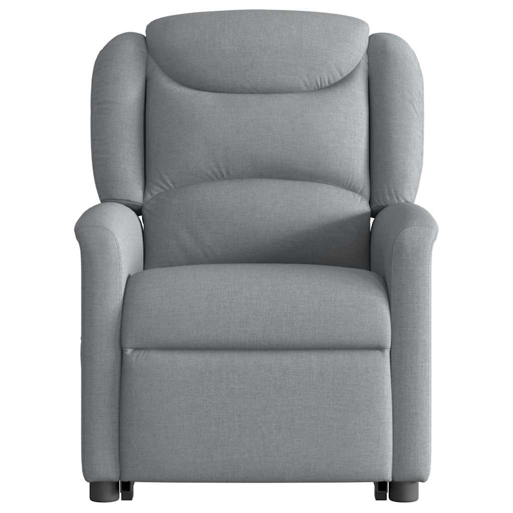 Fauteuil de massage inclinable Gris clair Tissu Fauteuils vidaXL