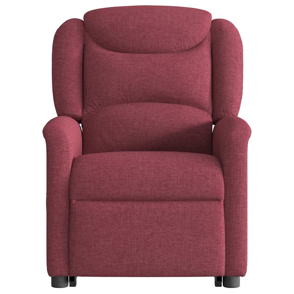 Fauteuil inclinable de massage Rouge bordeaux Tissu Fauteuils vidaXL