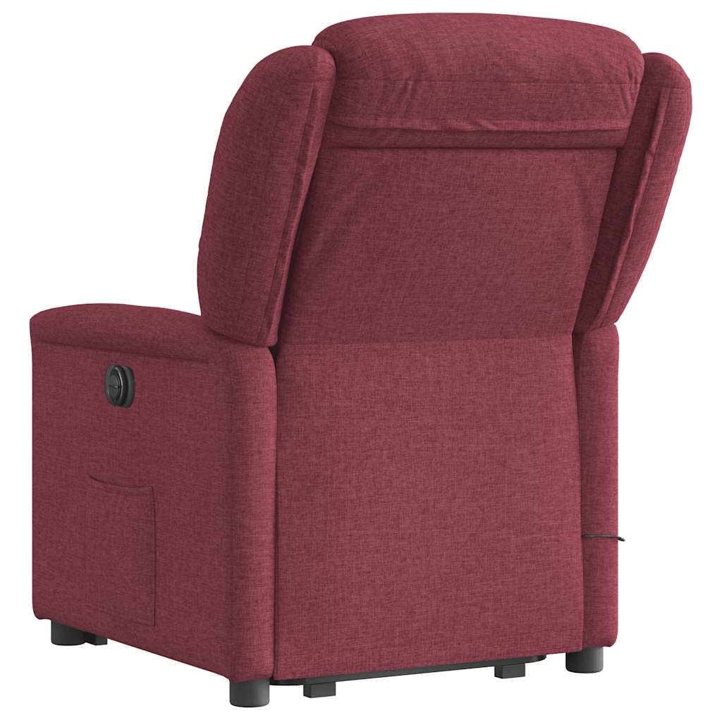 Fauteuil inclinable de massage Rouge bordeaux Tissu Fauteuils vidaXL