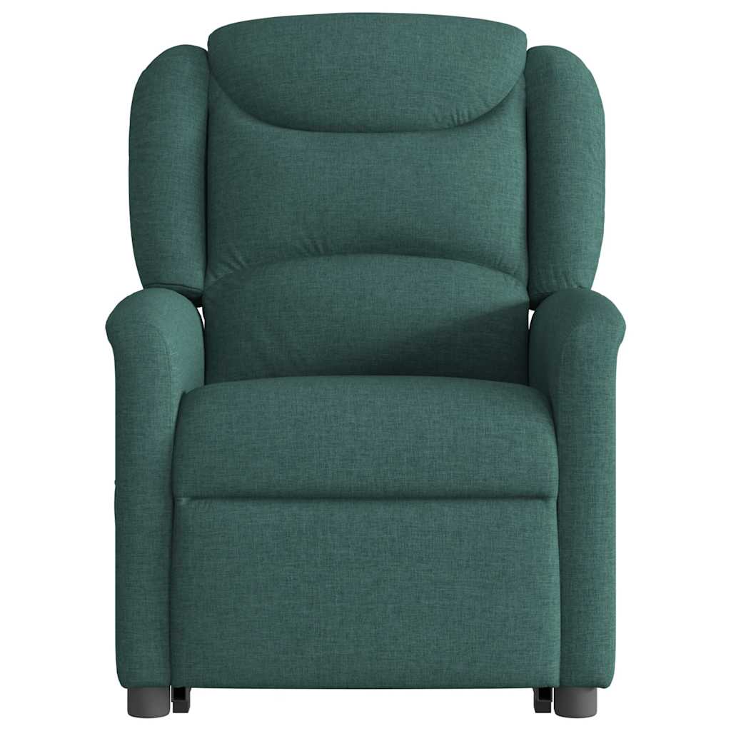 Fauteuil inclinable de massage Vert foncé Tissu Fauteuils vidaXL