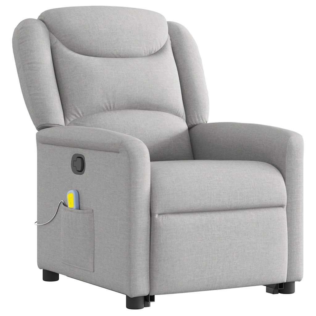 Fauteuil de massage inclinable gris nuage tissu Fauteuils vidaXL