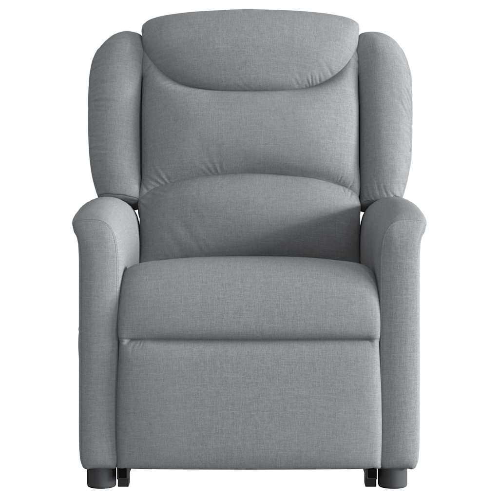 Fauteuil inclinable de massage électrique Gris clair Tissu Fauteuils vidaXL