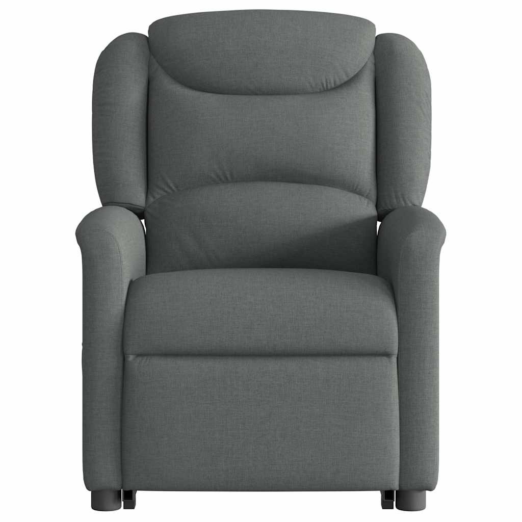 Fauteuil inclinable de massage électrique Gris foncé Tissu Fauteuils vidaXL