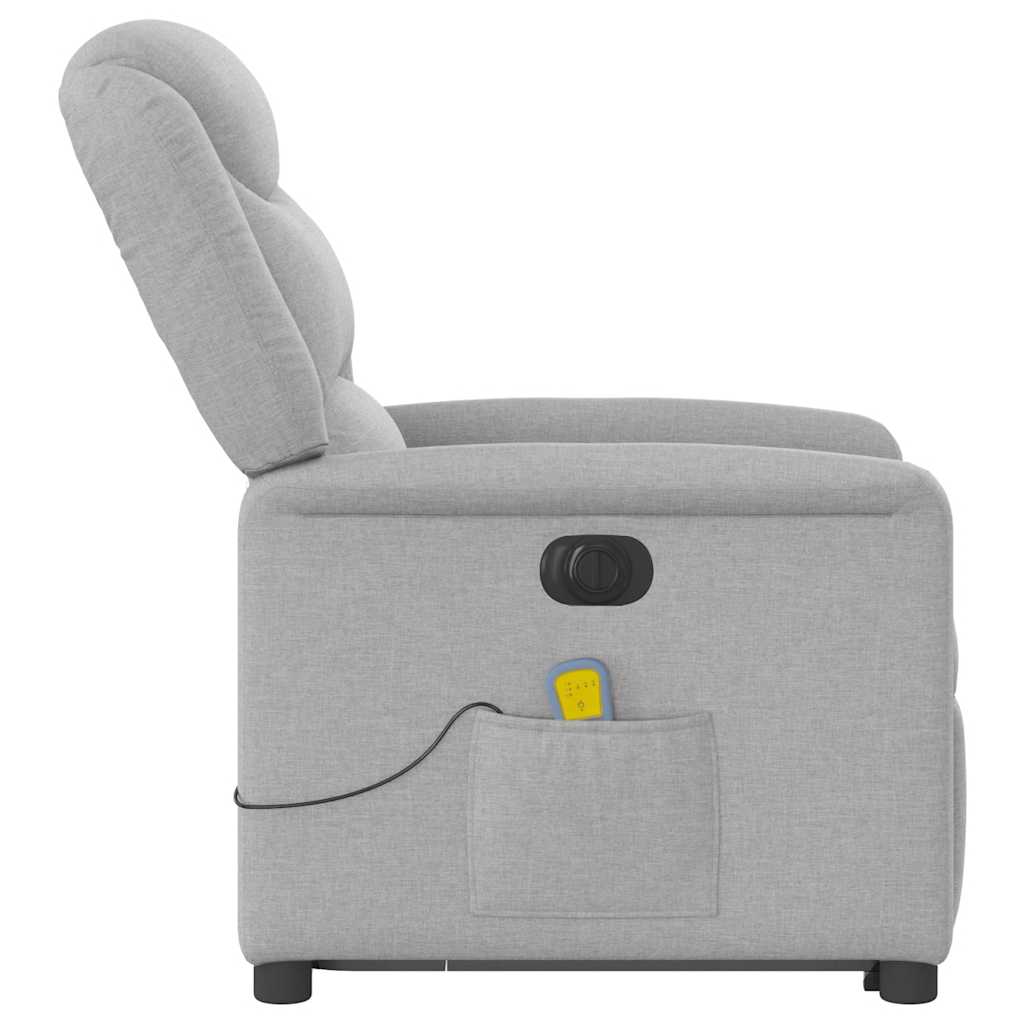 Fauteuil inclinable de massage électrique gris nuage tissu Fauteuils vidaXL