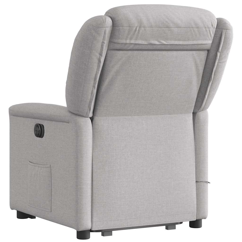 Fauteuil inclinable de massage électrique gris nuage tissu Fauteuils vidaXL