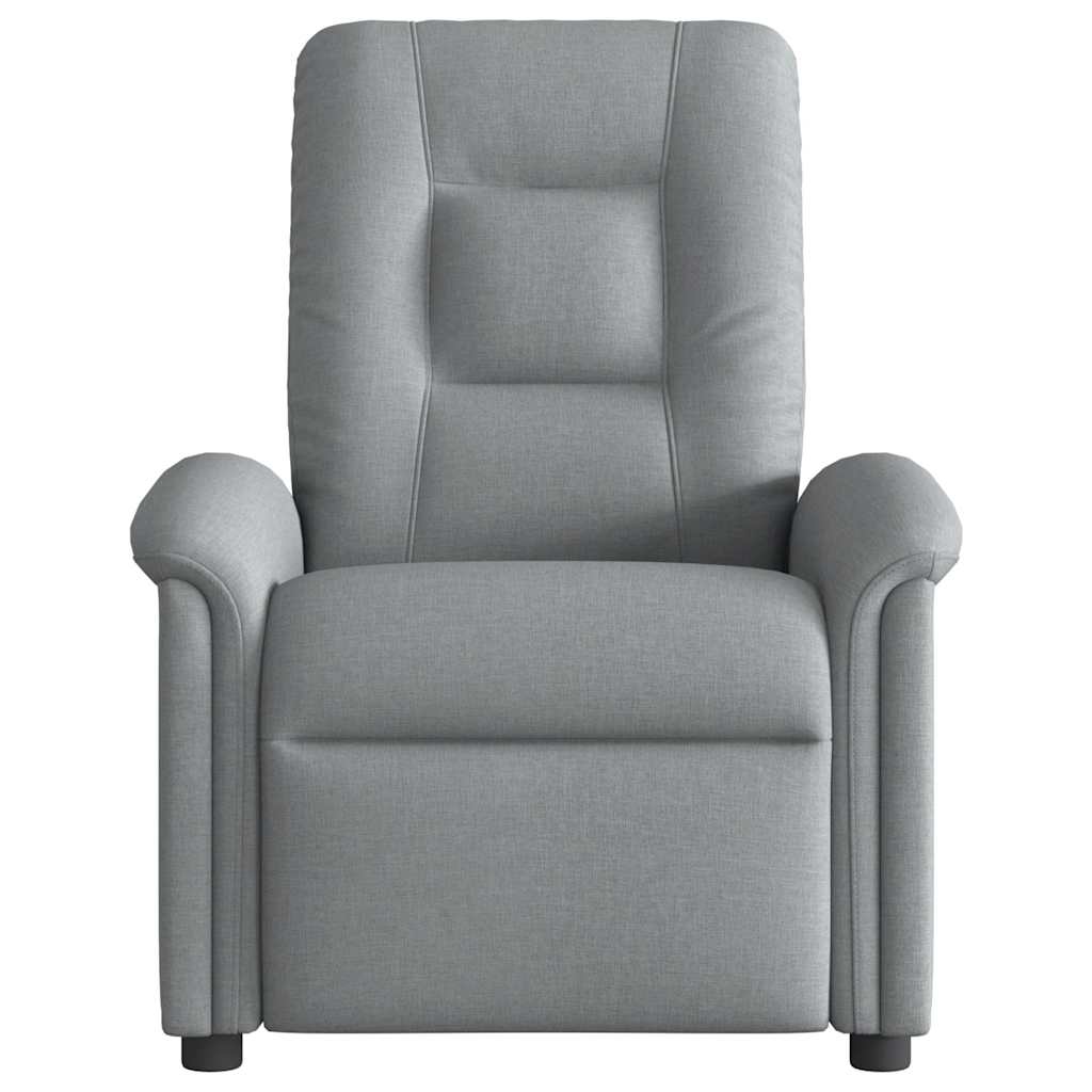 Fauteuil de massage inclinable électrique gris clair tissu Fauteuils vidaXL