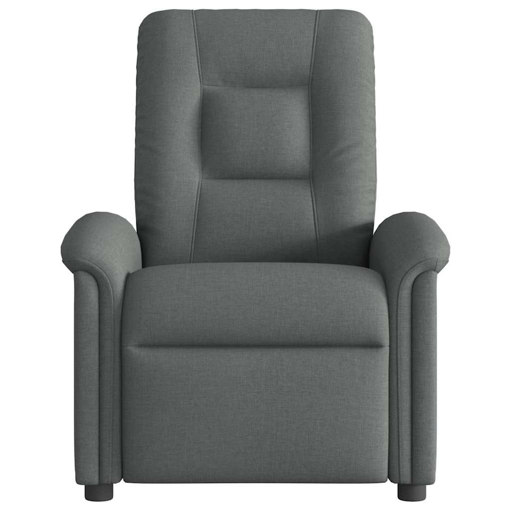 Fauteuil inclinable de massage électrique gris foncé tissu Fauteuils vidaXL