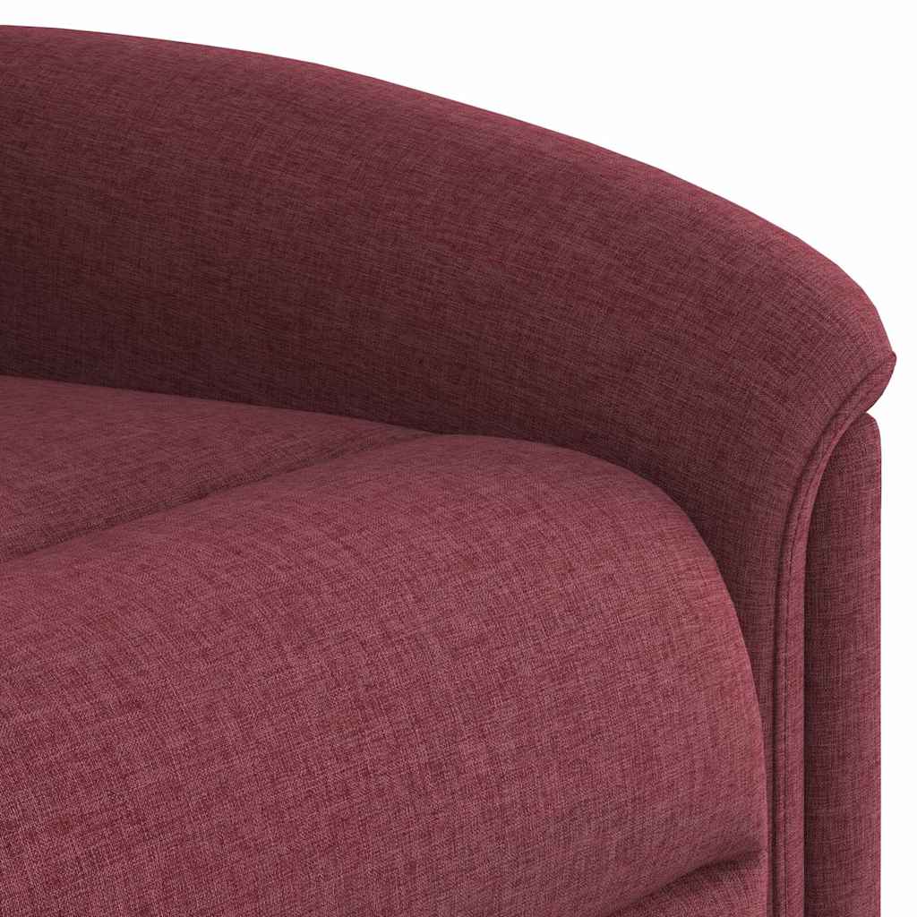 Fauteuil de massage inclinable électrique Rouge bordeaux Tissu Fauteuils vidaXL