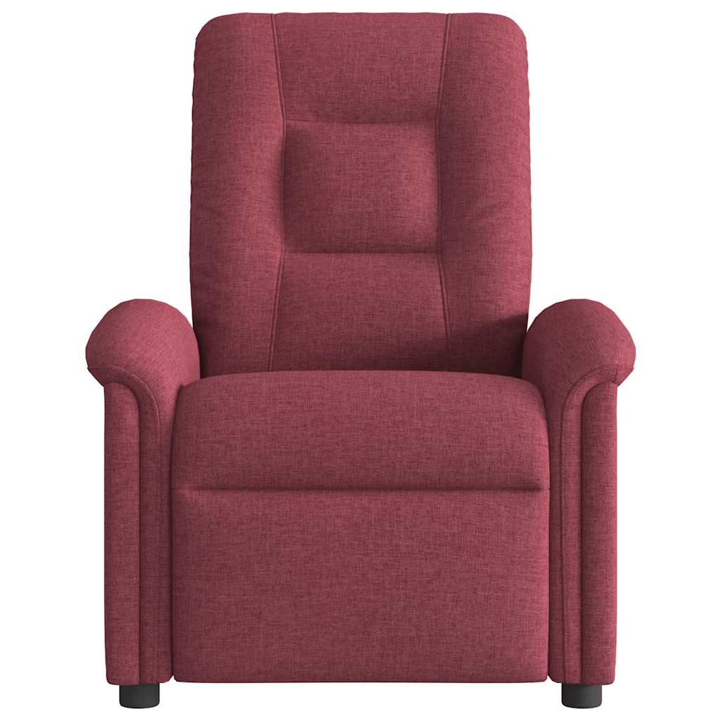 Fauteuil de massage inclinable électrique Rouge bordeaux Tissu Fauteuils vidaXL