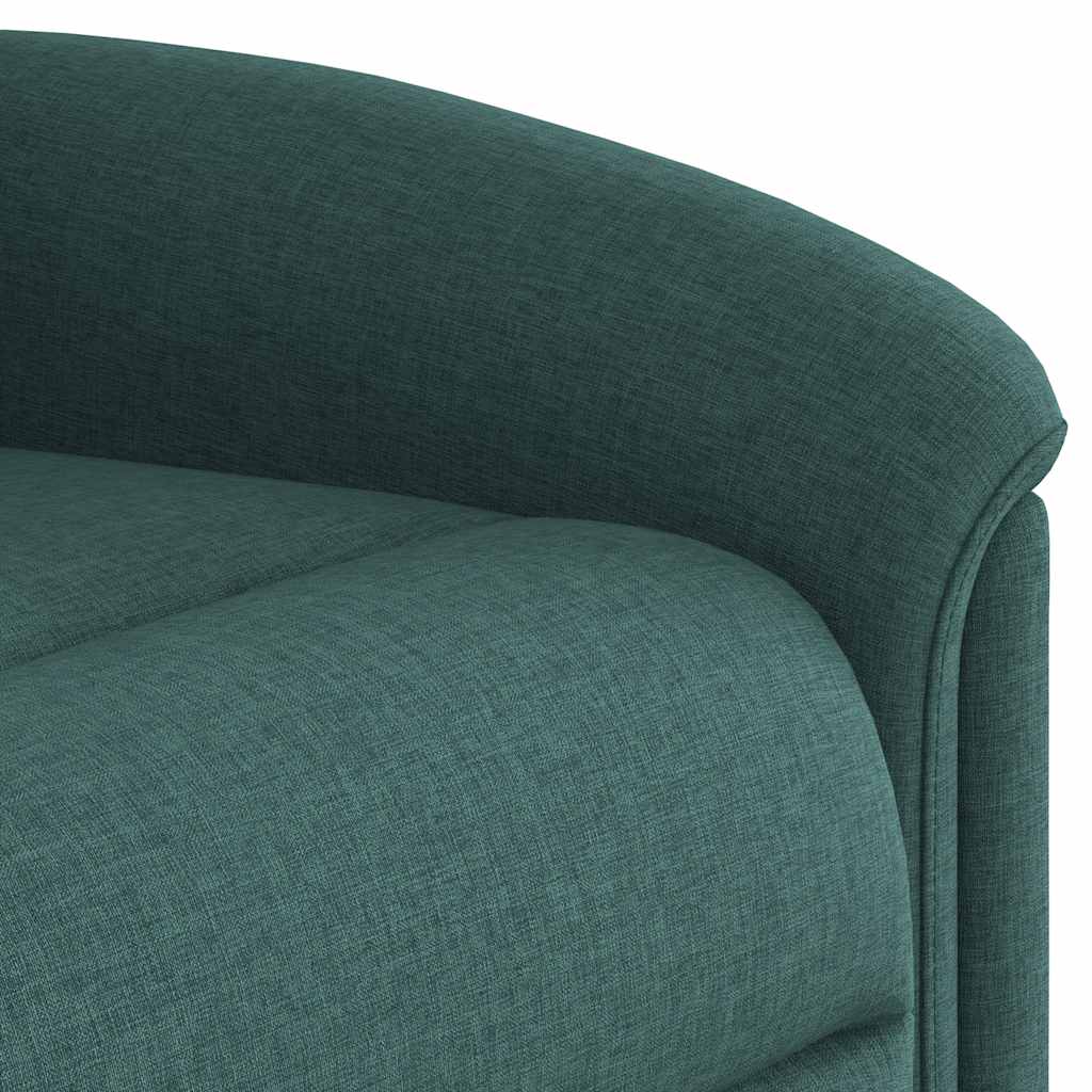 Fauteuil de massage inclinable électrique Vert foncé Tissu Fauteuils vidaXL