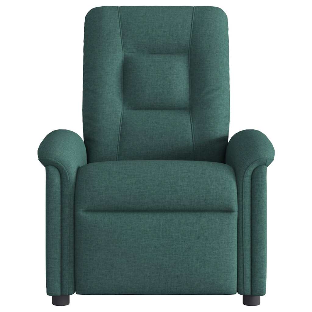 Fauteuil de massage inclinable électrique Vert foncé Tissu Fauteuils vidaXL