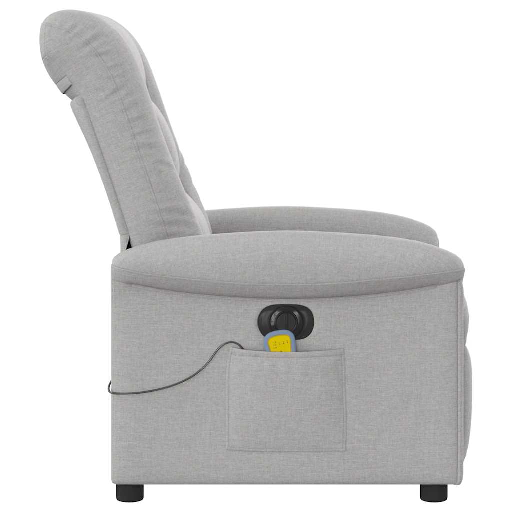 Fauteuil de massage inclinable électrique gris nuage tissu Fauteuils vidaXL