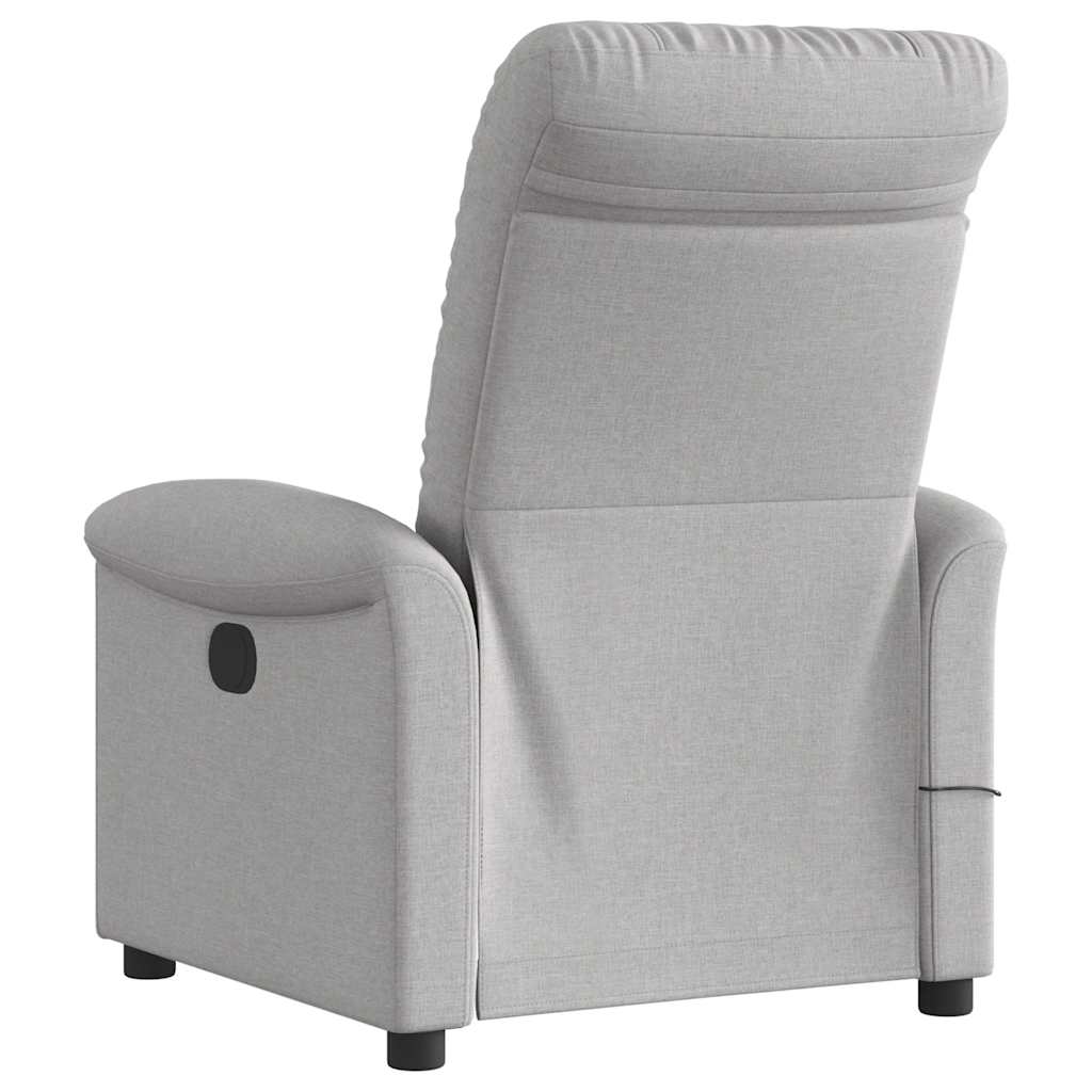 Fauteuil de massage inclinable électrique gris nuage tissu Fauteuils vidaXL