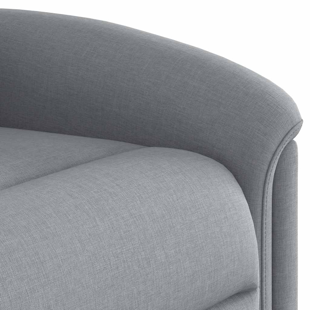 Fauteuil de massage inclinable Gris clair Tissu Fauteuils vidaXL