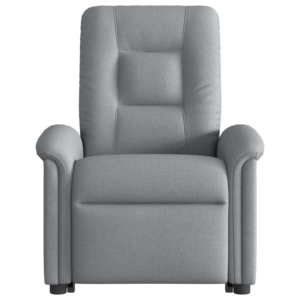 Fauteuil de massage inclinable Gris clair Tissu Fauteuils vidaXL