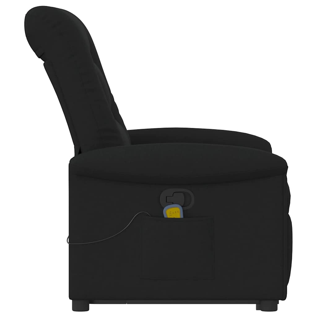 Fauteuil de massage inclinable Noir Tissu Fauteuils vidaXL