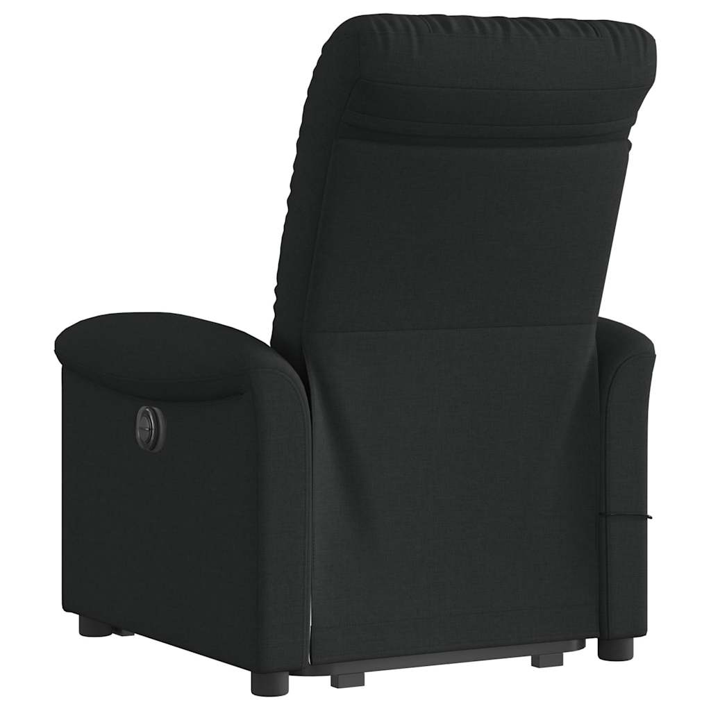 Fauteuil de massage inclinable Noir Tissu Fauteuils vidaXL