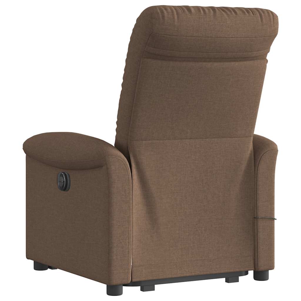 Fauteuil de massage inclinable Marron Tissu Fauteuils vidaXL