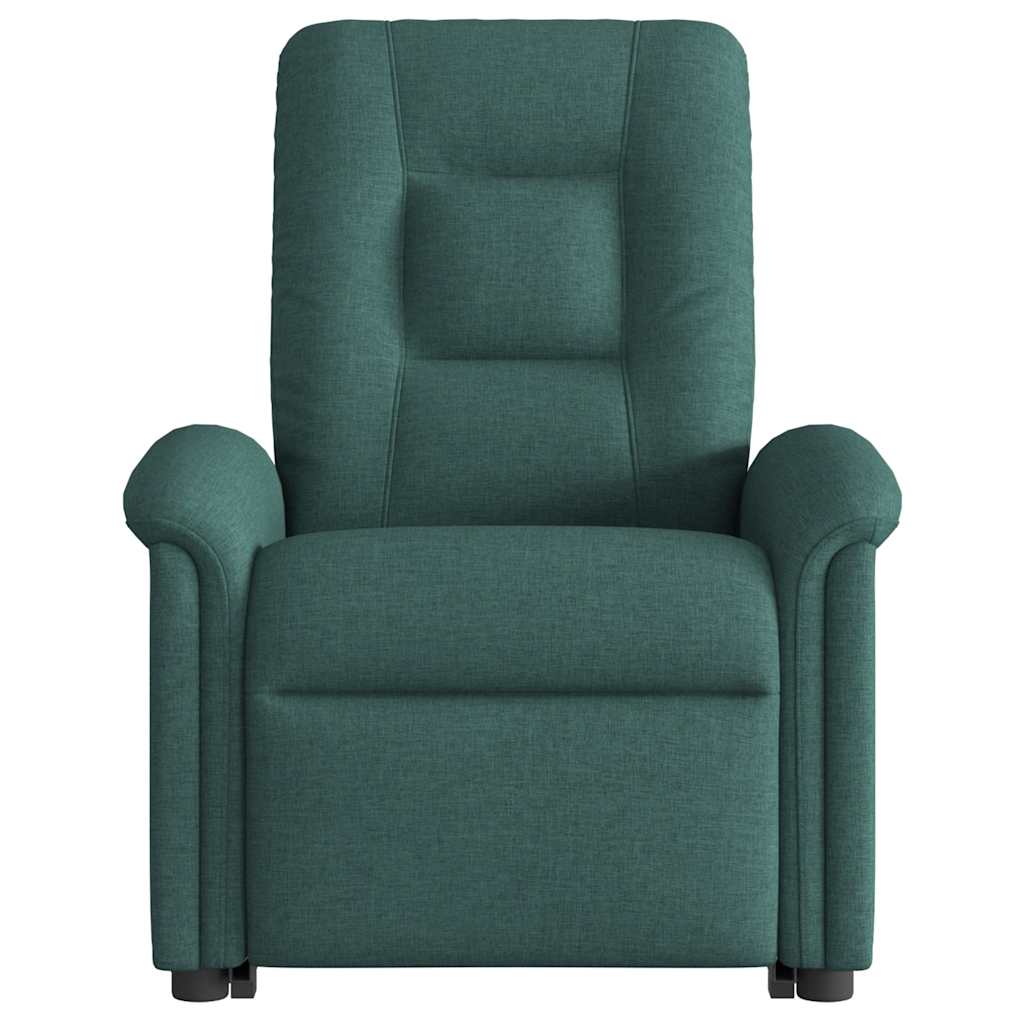 Fauteuil inclinable de massage Vert foncé Tissu Fauteuils vidaXL