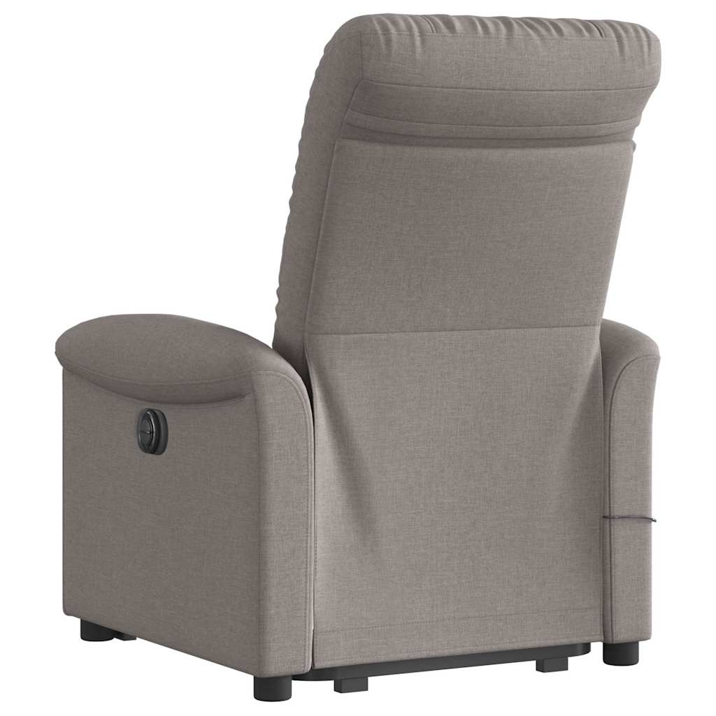 Fauteuil inclinable de massage Taupe Tissu Fauteuils vidaXL