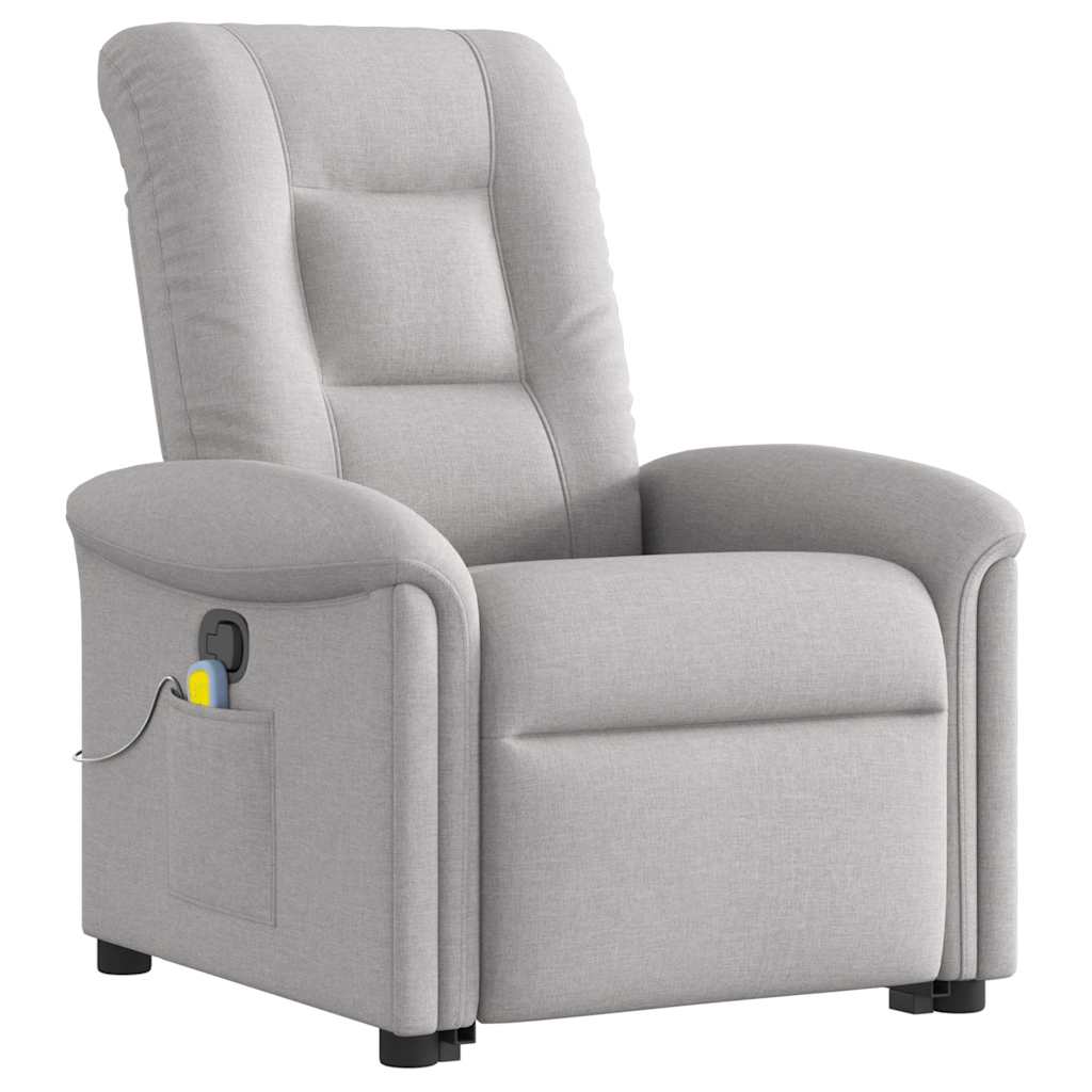 Fauteuil de massage inclinable gris nuage tissu Fauteuils vidaXL