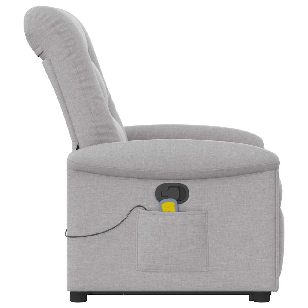 Fauteuil de massage inclinable gris nuage tissu Fauteuils vidaXL