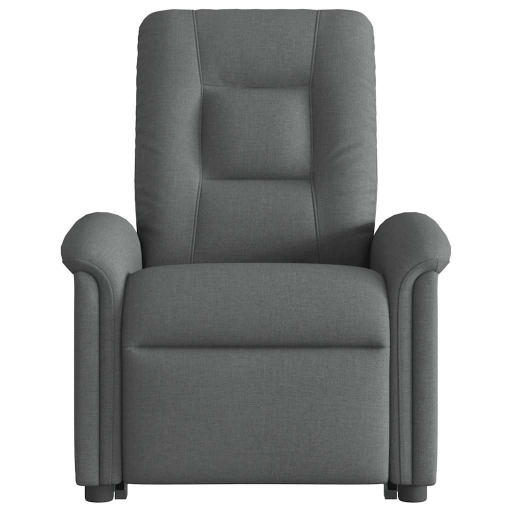 Fauteuil inclinable de massage électrique Gris foncé Tissu Fauteuils vidaXL