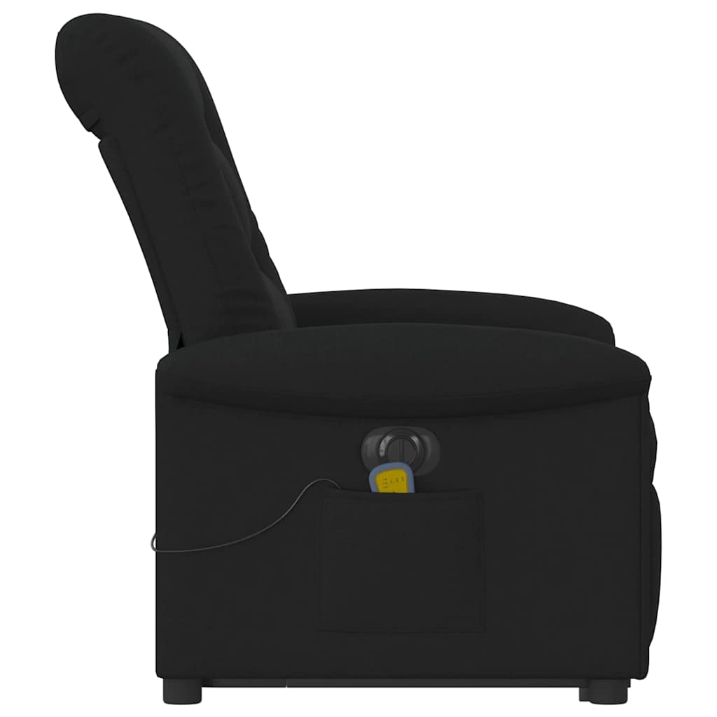 Fauteuil inclinable de massage électrique Noir Tissu Fauteuils vidaXL