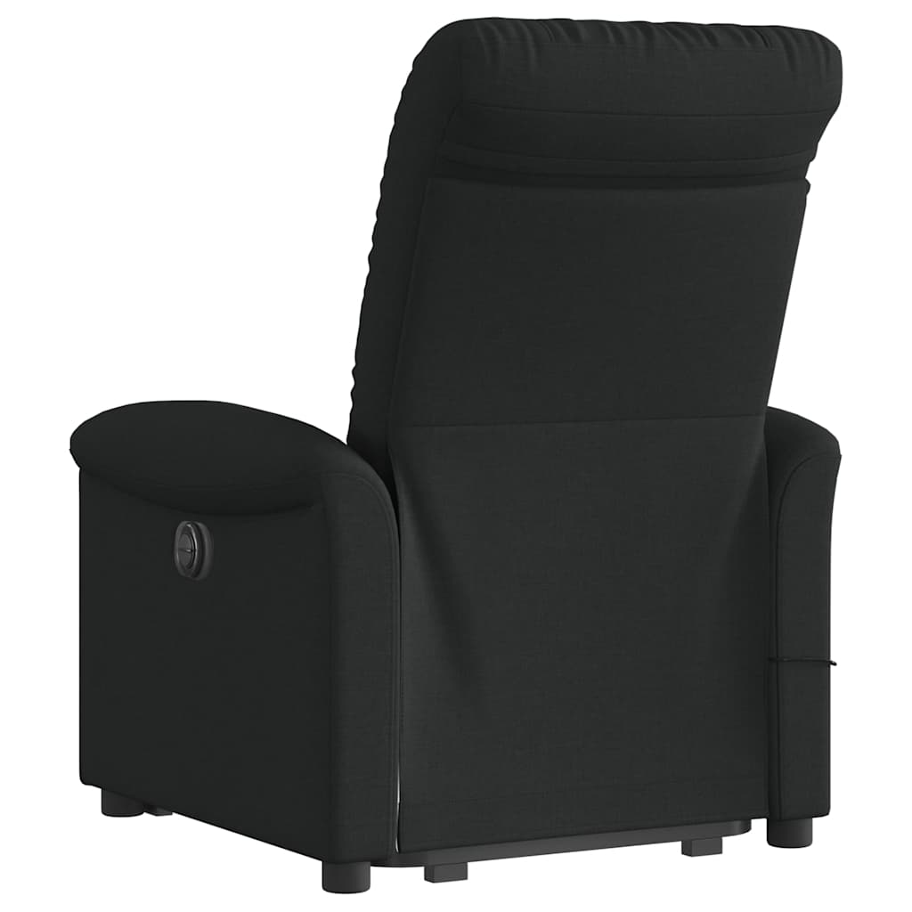 Fauteuil inclinable de massage électrique Noir Tissu Fauteuils vidaXL