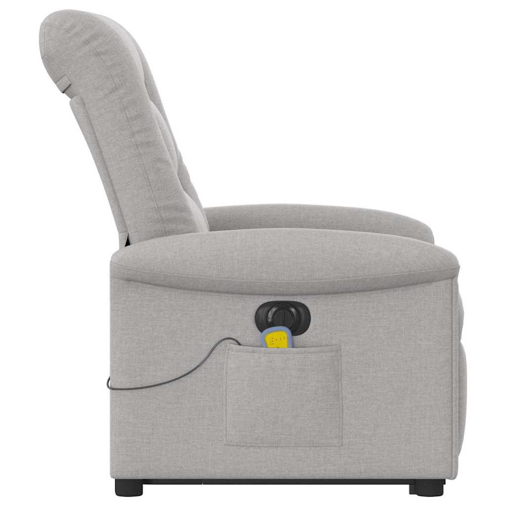 Fauteuil inclinable de massage électrique gris nuage tissu Fauteuils vidaXL