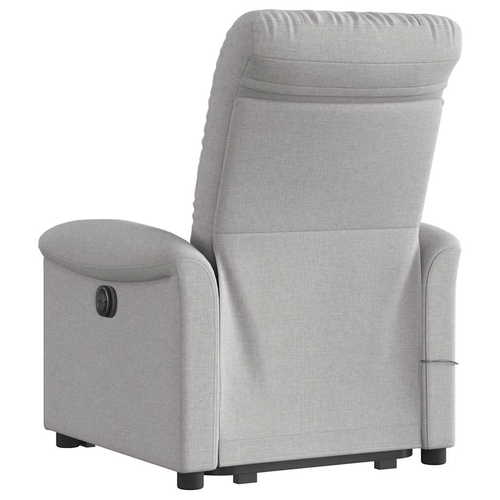 Fauteuil inclinable de massage électrique gris nuage tissu Fauteuils vidaXL