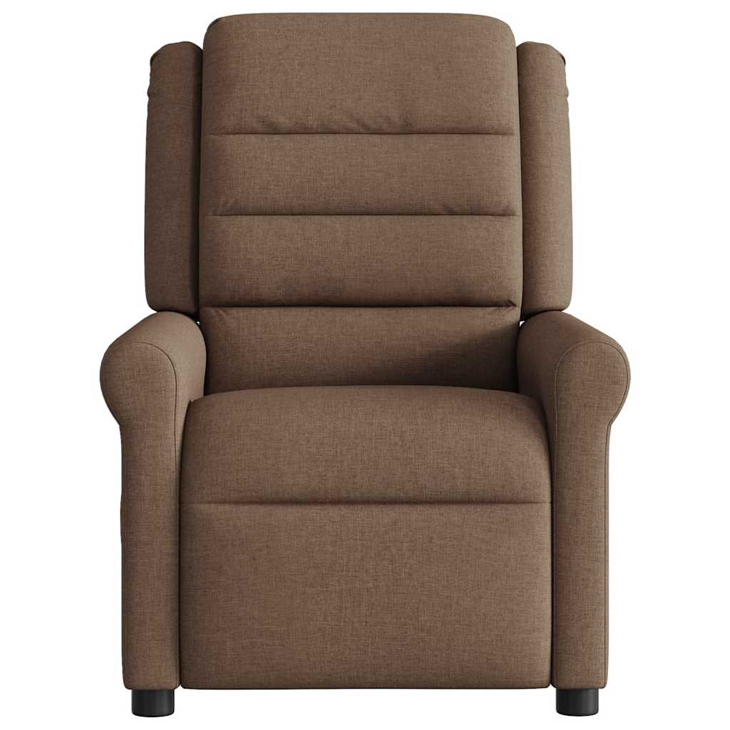 Fauteuil inclinable électrique Marron Tissu Fauteuils vidaXL