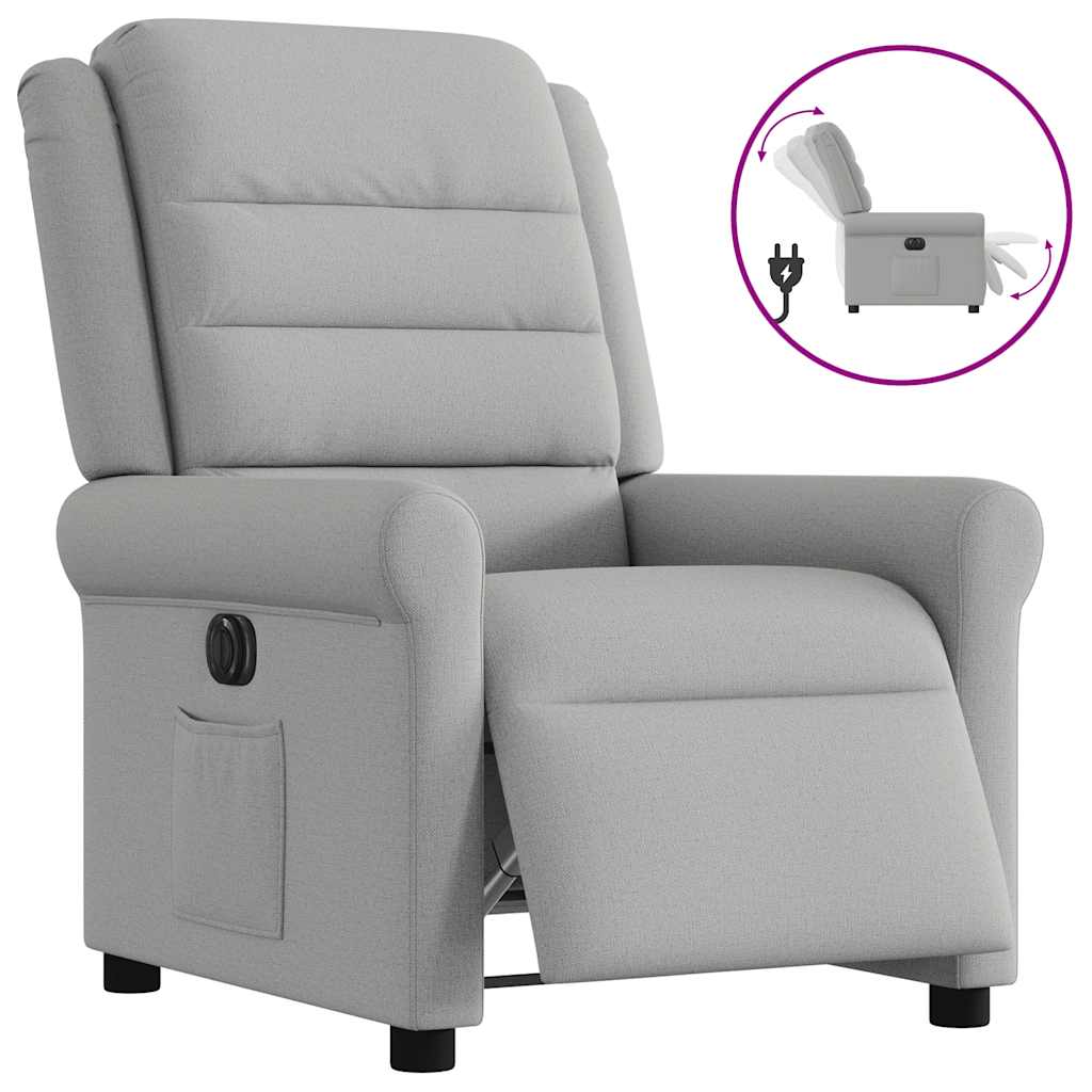 Fauteuil inclinable électrique gris nuage tissu Fauteuils vidaXL