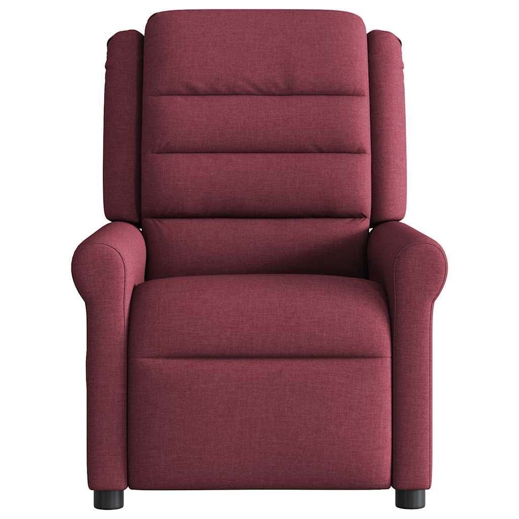 Fauteuil de massage inclinable électrique Rouge bordeaux Tissu Fauteuils vidaXL